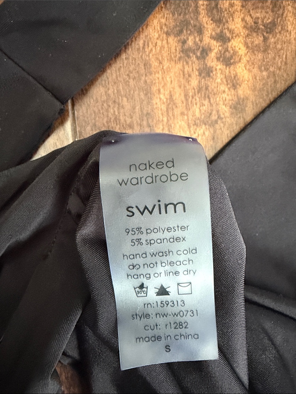 Naked Wardrobe Black Plunging Halter One-Piece Swimsuit Size Small - Picture 6 of 6